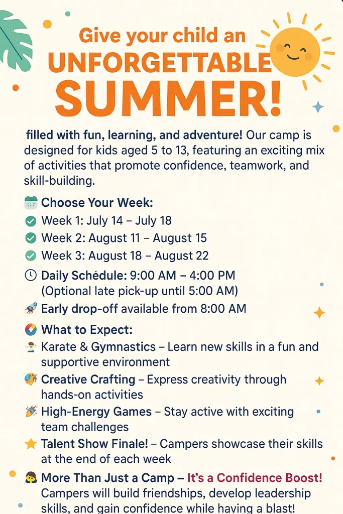 Summer Camp Karate